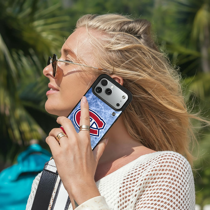 Montreal Canadiens Ice Wordmark iPhone Bump Phone Case for Apple iPhone Lifestyle.Jpg
