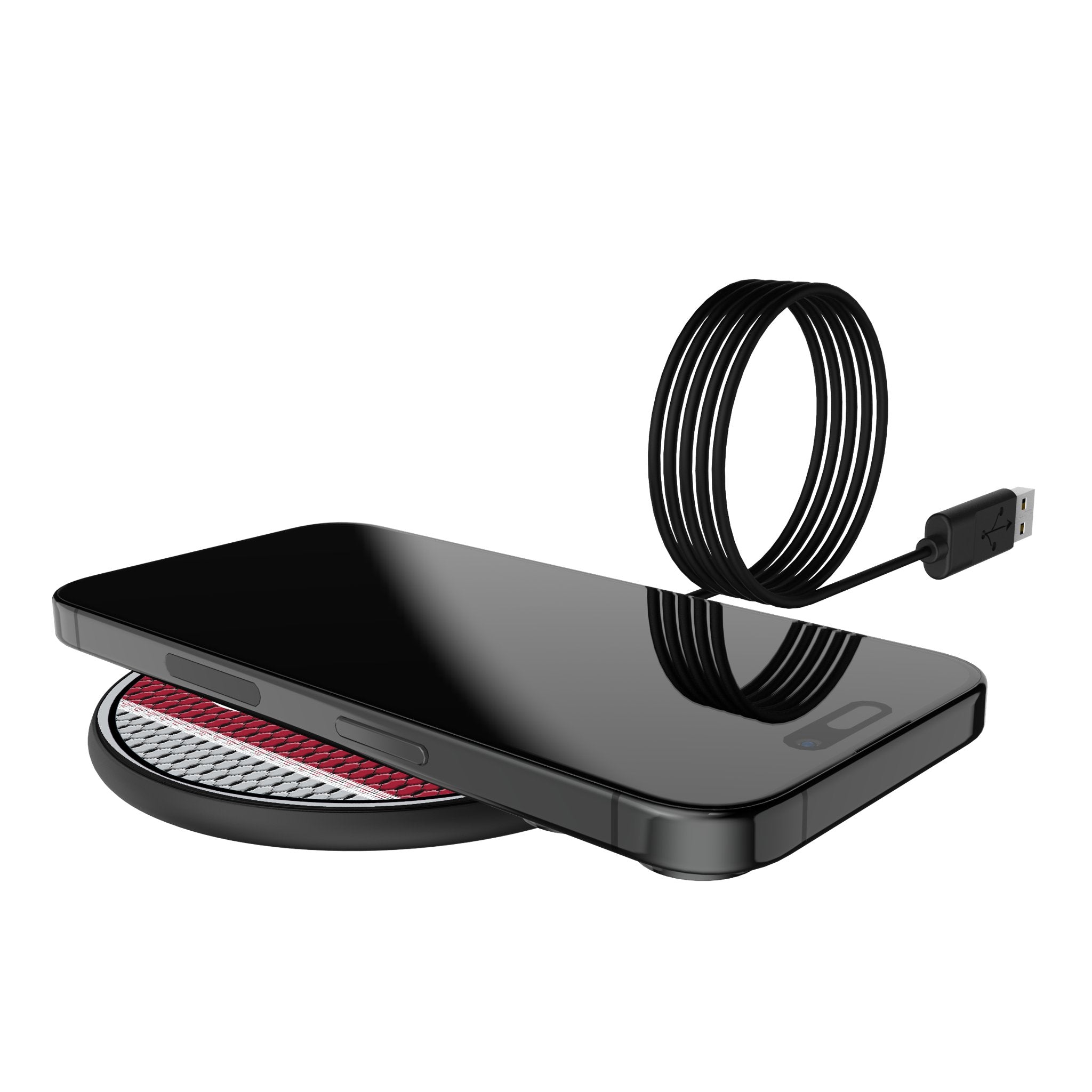 University of Alabama Crimson Tide Script A Mesh 15-Watt Wireless Charger Lifestyle.Jpg