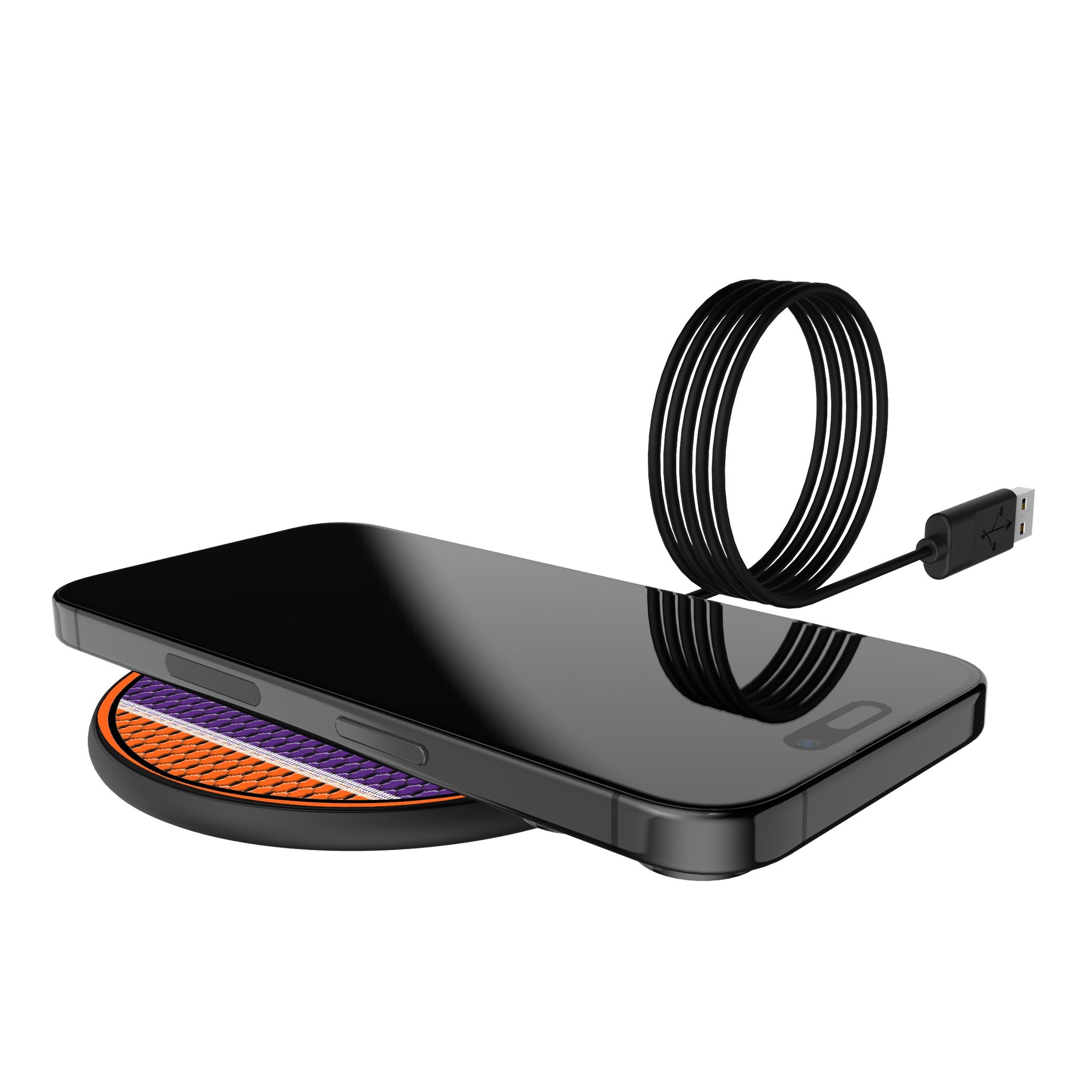 Clemson University Tigers Mesh 15-Watt Wireless Charger Lifestyle.Jpg