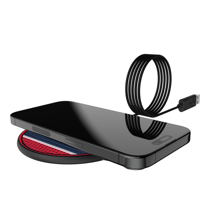 University of Mississippi Rebels Mesh 15-Watt Wireless Charger Lifestyle.Jpg