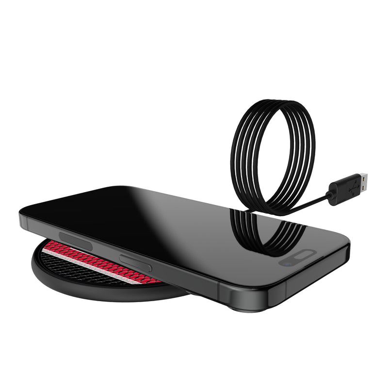 University of Nebraska Huskers Block N Mesh 15-Watt Wireless Charger Lifestyle.Jpg