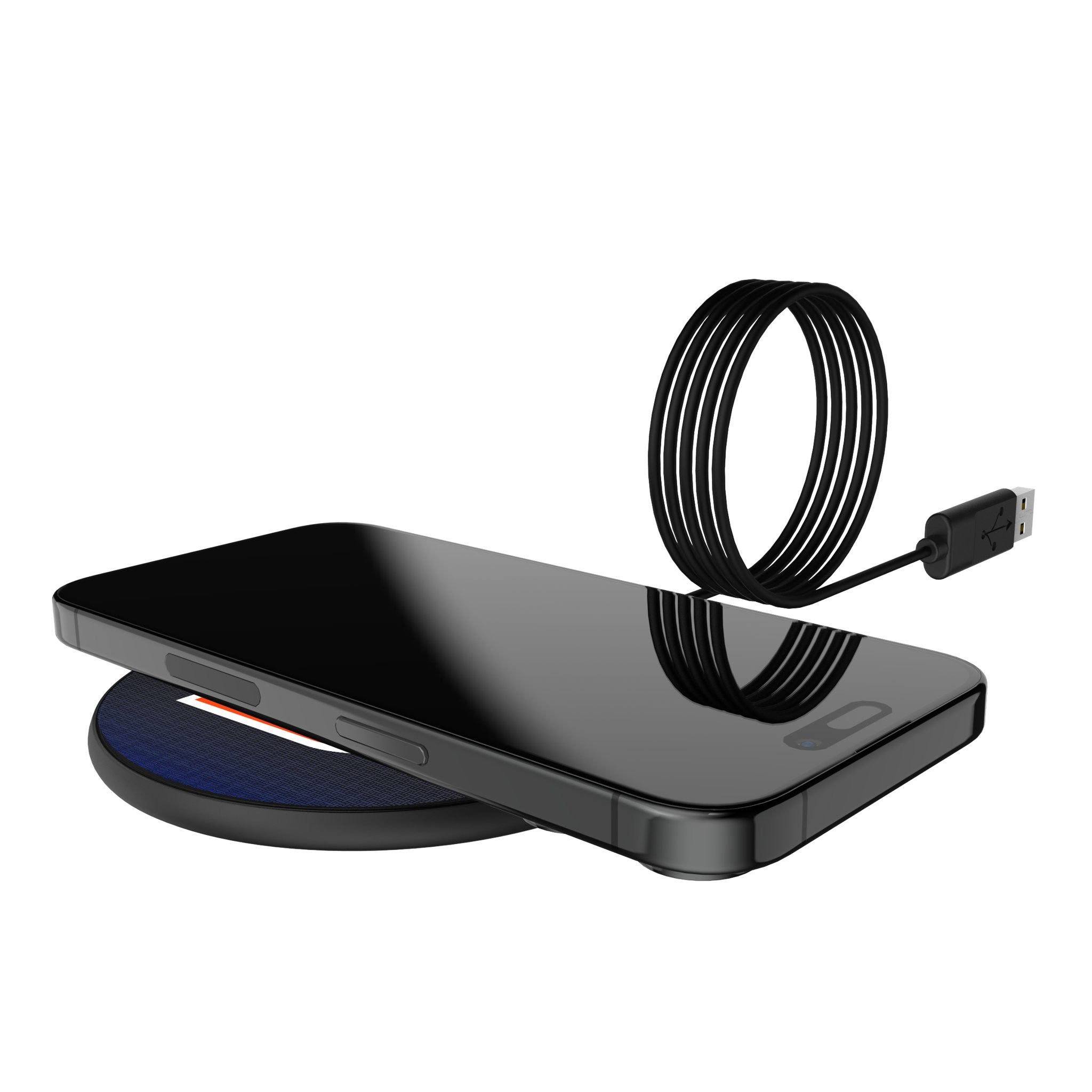 Denver Broncos 1993-1996 Historic Collection Linen 15-Watt Wireless Charger Lifestyle.Jpg