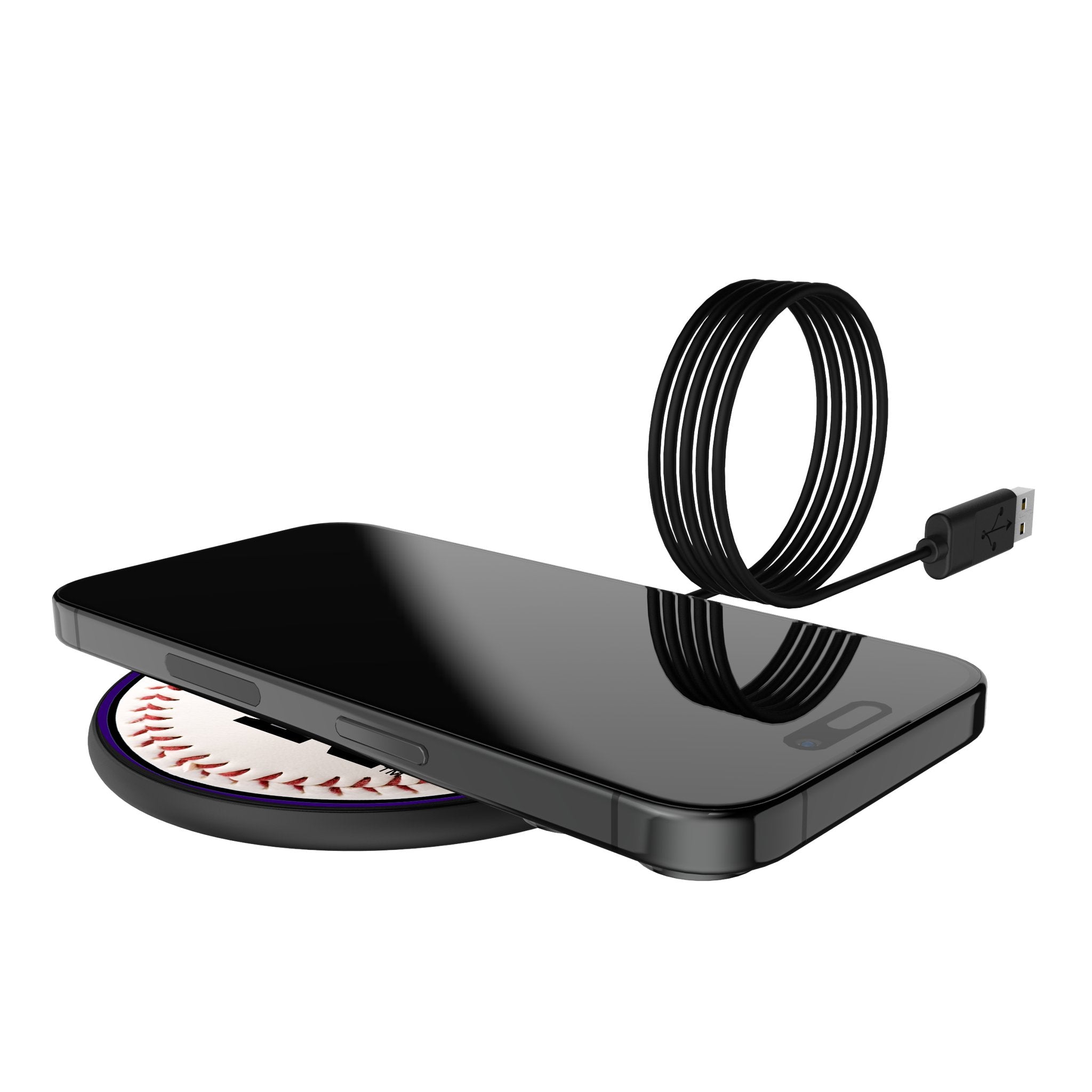 Colorado Rockies Baseball 15-Watt Wireless Charger Lifestyle.Jpg