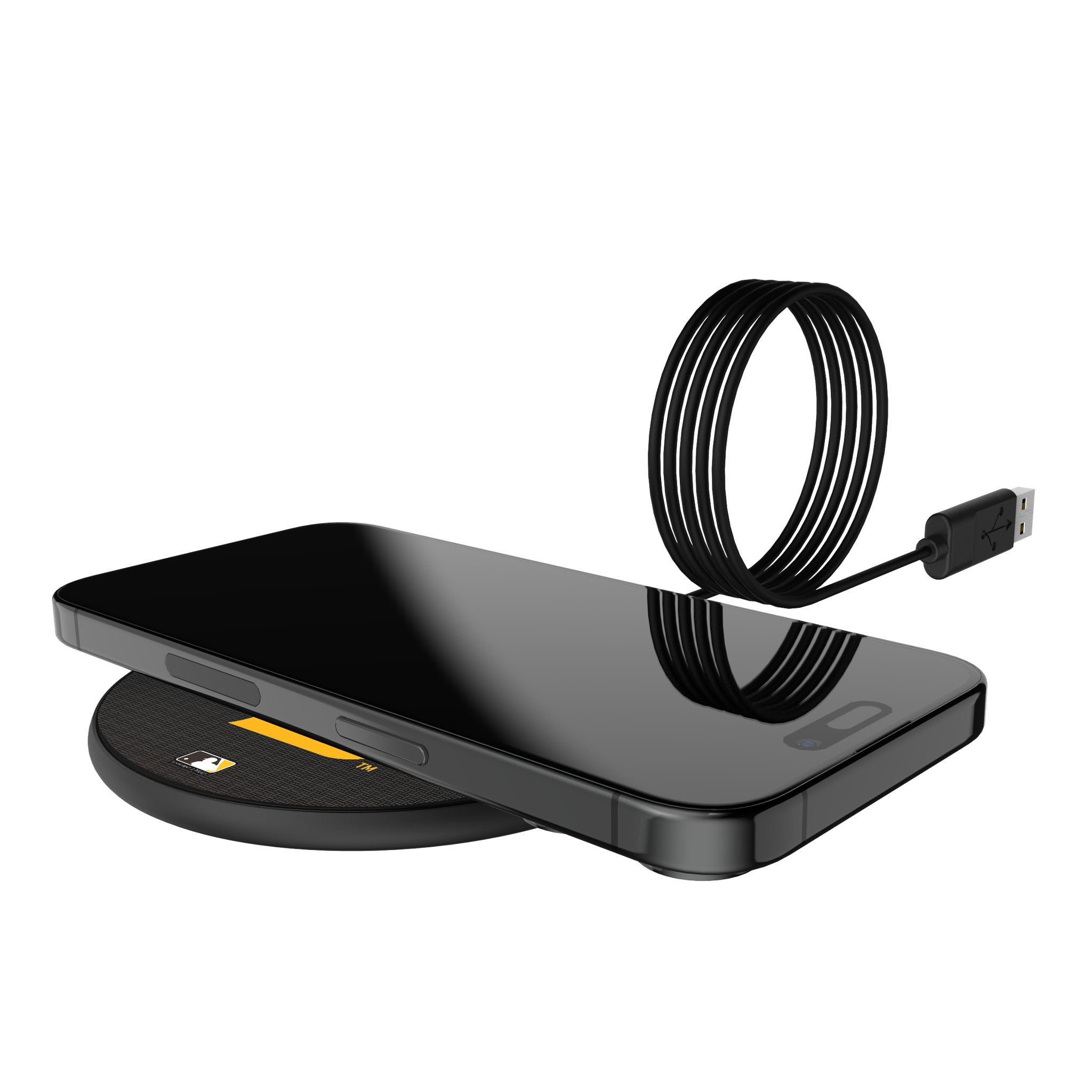 San Diego Padres Linen 15-Watt Wireless Charger Lifestyle.Jpg