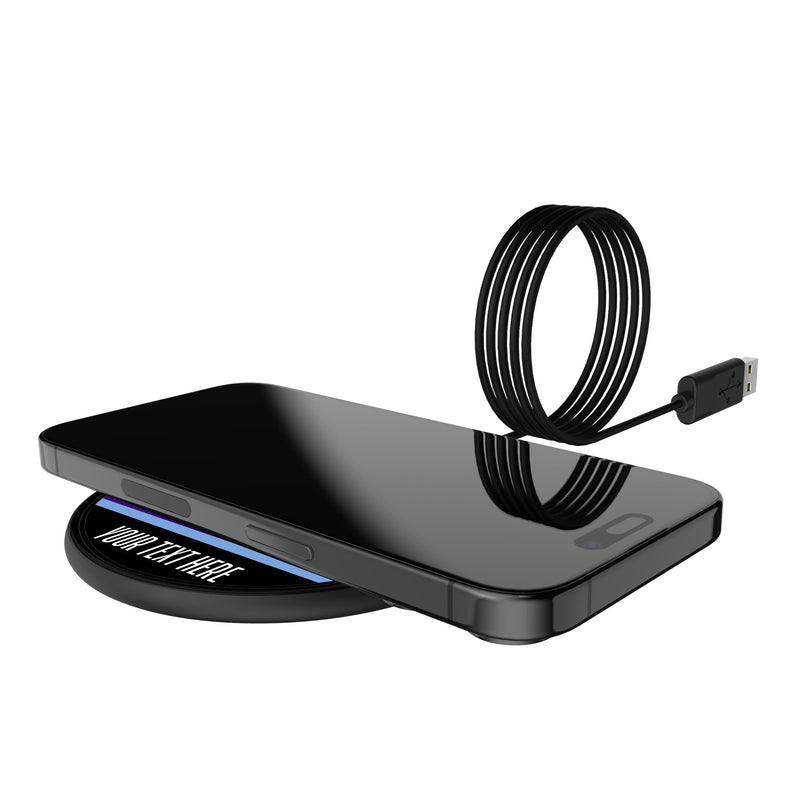 Utah Jazz Personalized Endzone Solid 15-Watt Wireless Charger Lifestyle.Jpg