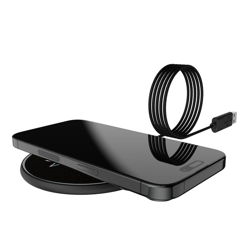 San Antonio Spurs Solid 15-Watt Wireless Charger Lifestyle.Jpg