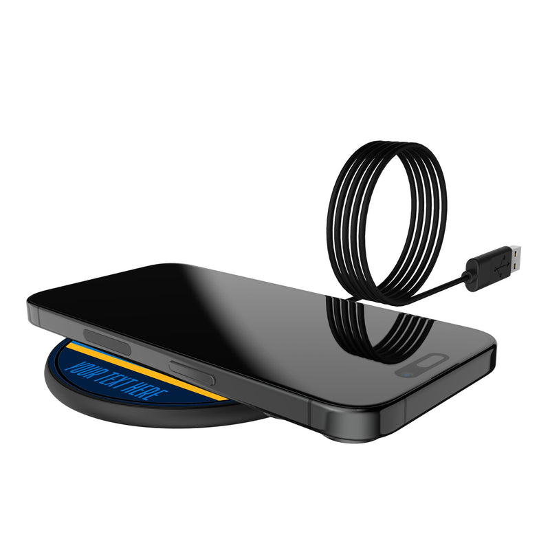 Oklahoma City Thunder Personalized Endzone Solid 15-Watt Wireless Charger Lifestyle.Jpg