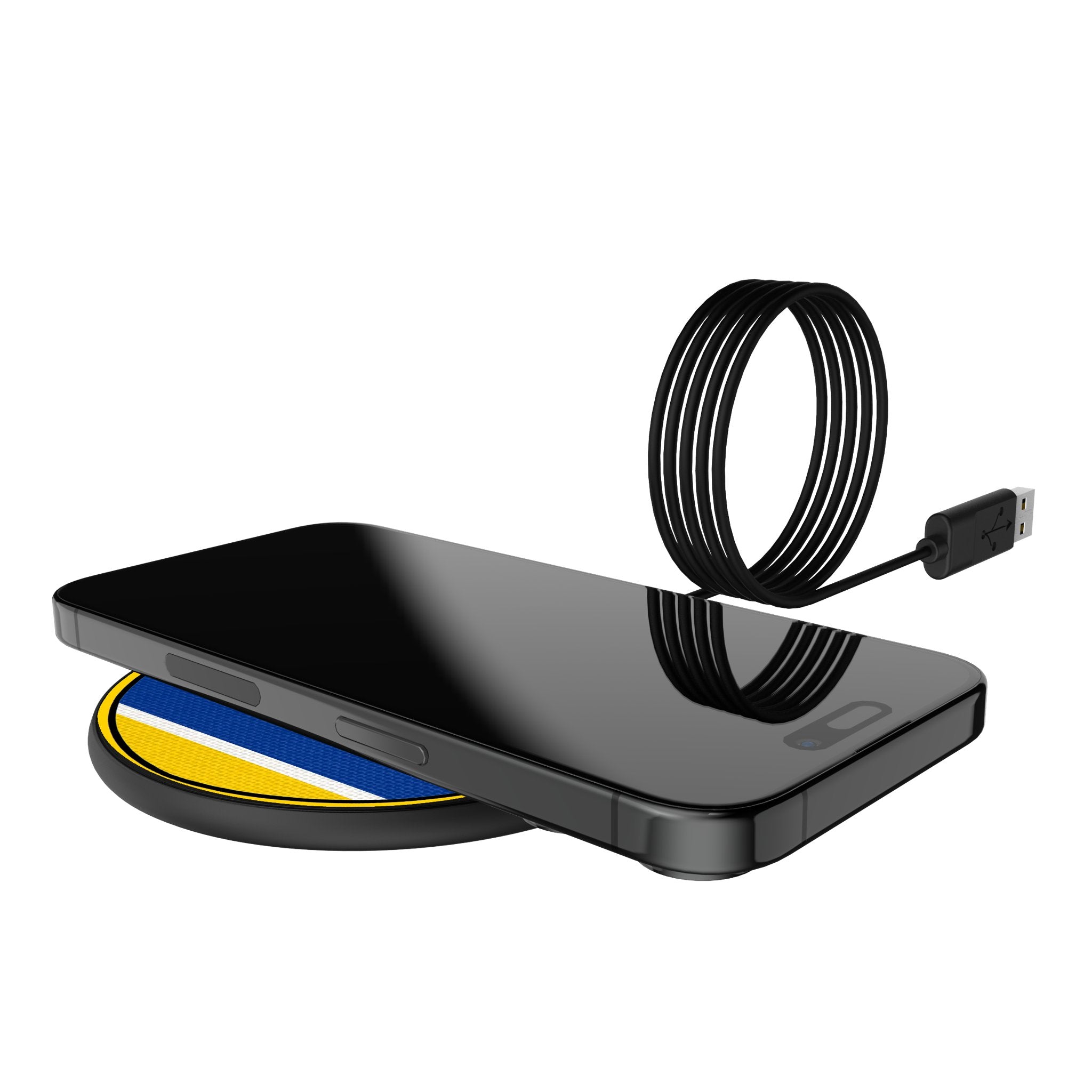 Los Angeles Rams Stripe 15-Watt Wireless Charger Lifestyle.Jpg