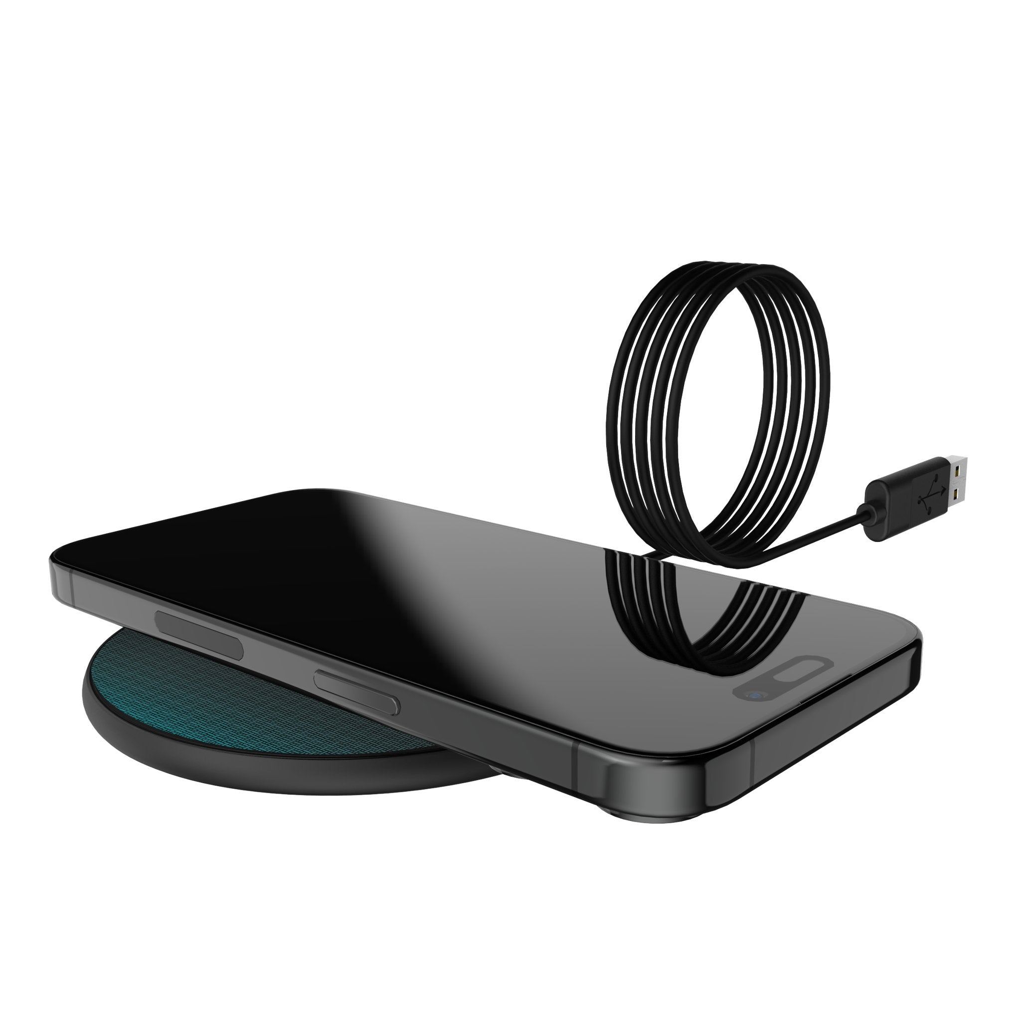 Miami Dolphins Linen 15-Watt Wireless Charger Lifestyle.Jpg