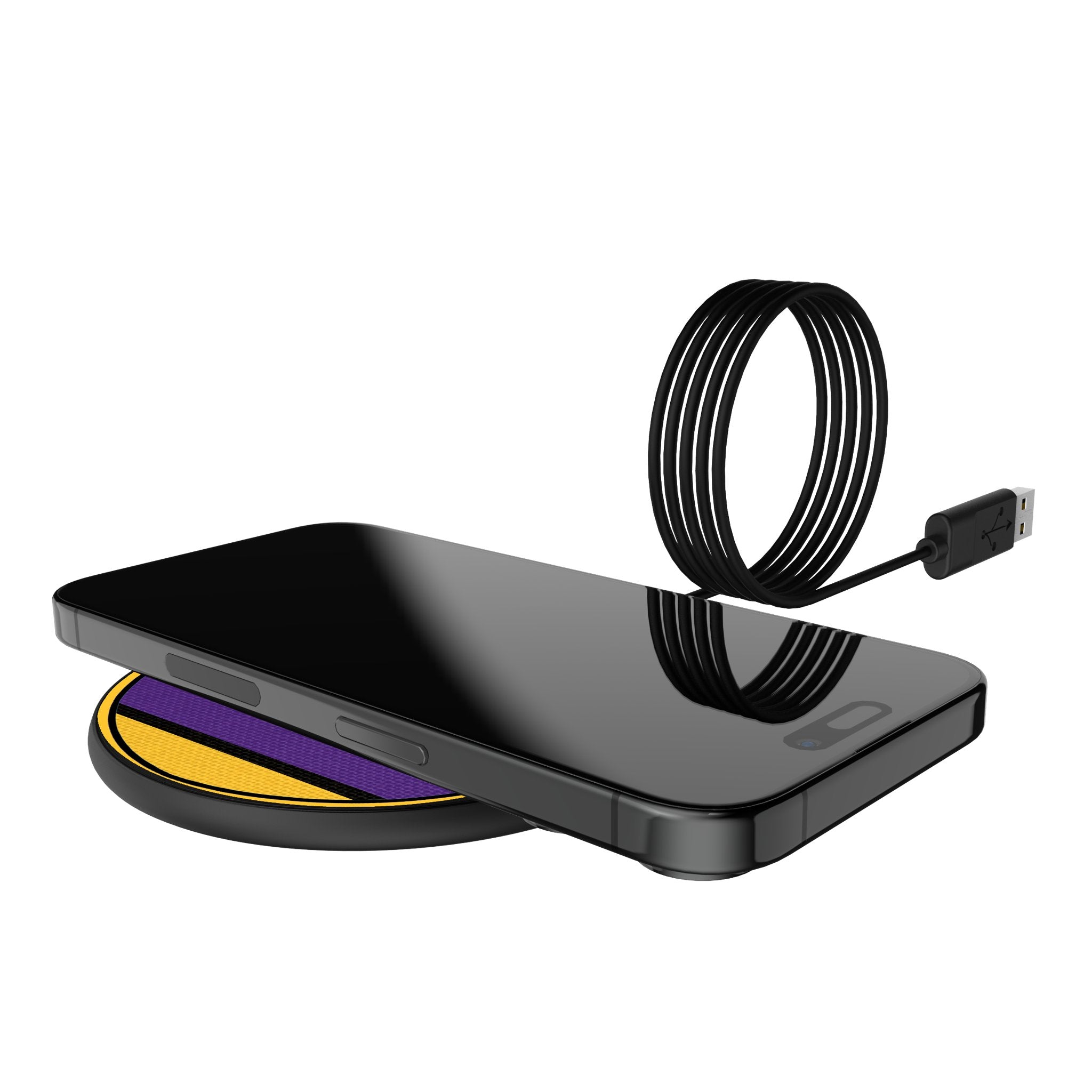 Minnesota Vikings Stripe 15-Watt Wireless Charger Lifestyle.Jpg