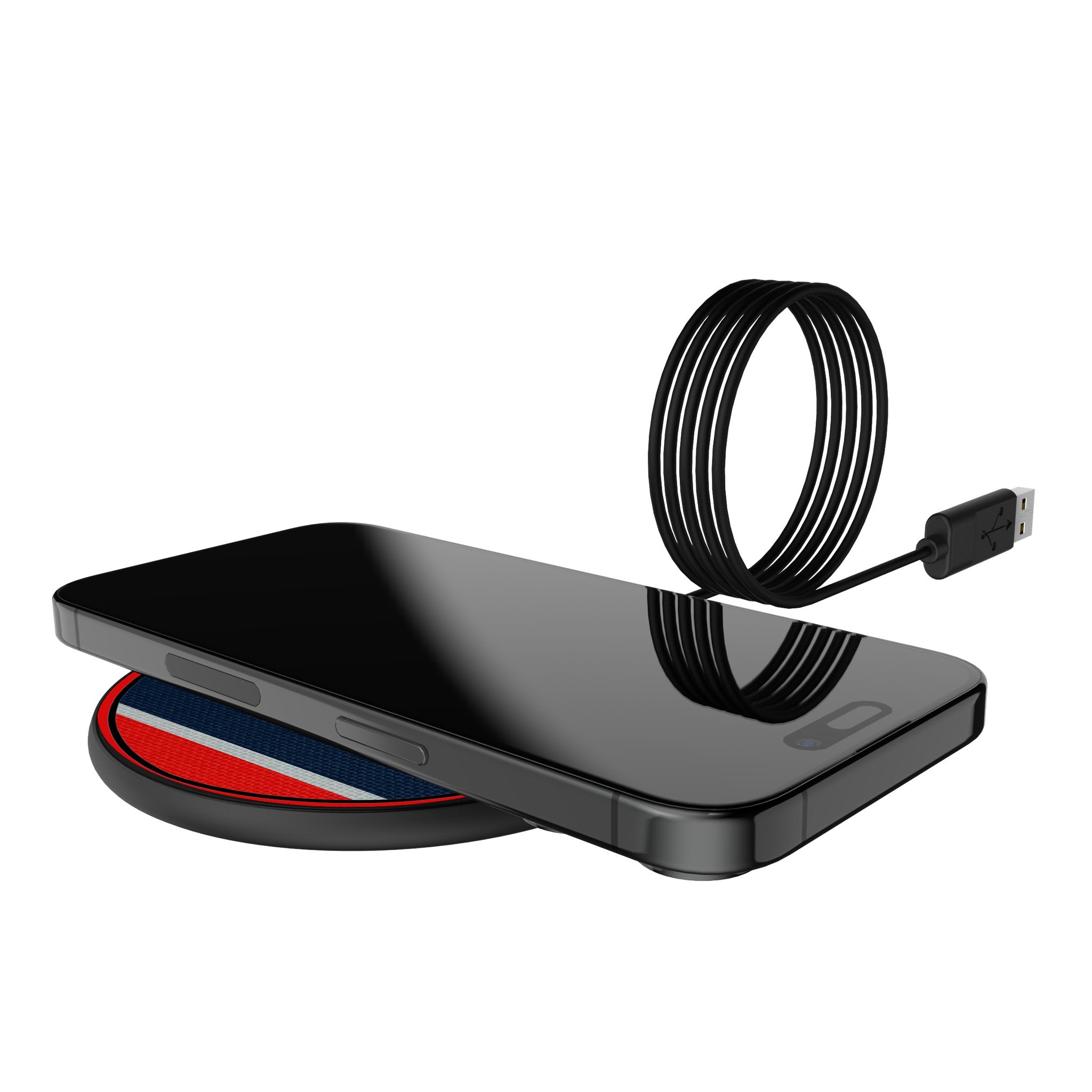New England Patriots Stripe 15-Watt Wireless Charger Lifestyle.Jpg