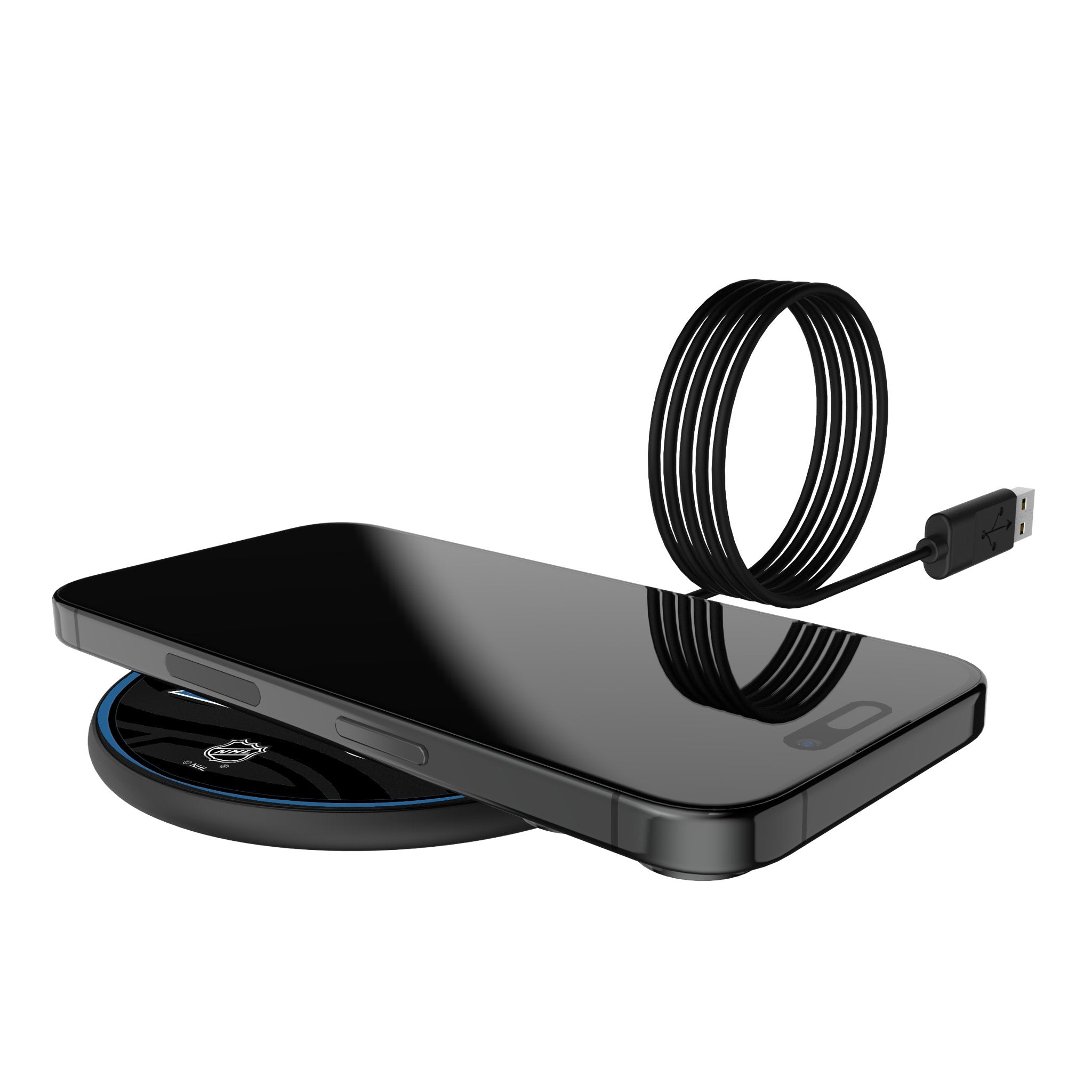 Colorado Avalanche Monocolor Tilt 15-Watt Wireless Charger Lifestyle.Jpg
