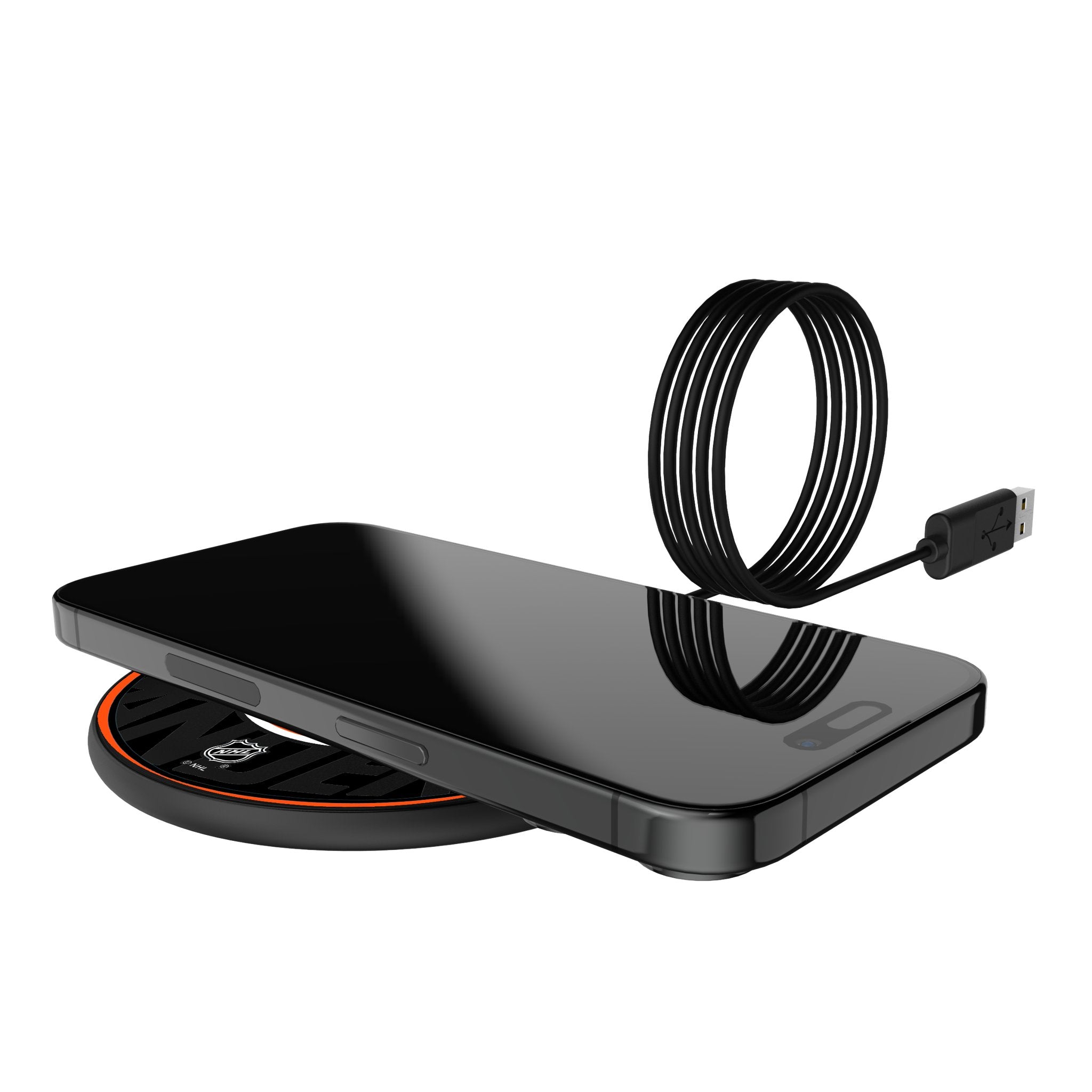 New York Islanders Monocolor Tilt 15-Watt Wireless Charger Lifestyle.Jpg