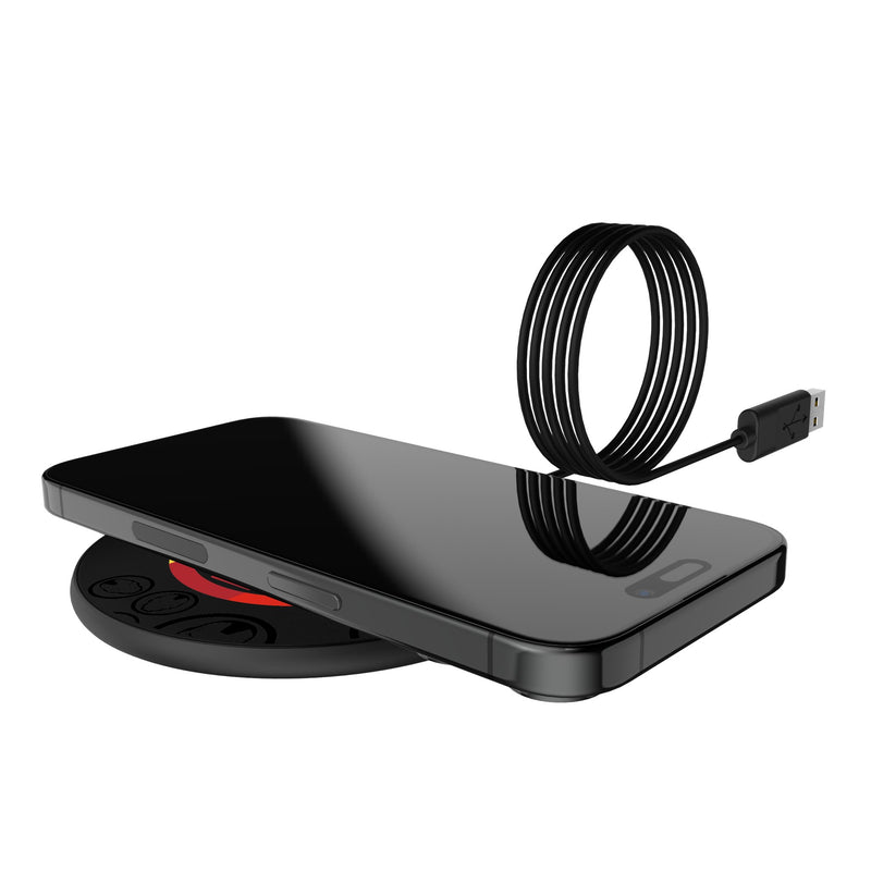 Marvel Avengers Iron Man Sigil 15-Watt Wireless Charger Lifestyle.Jpg