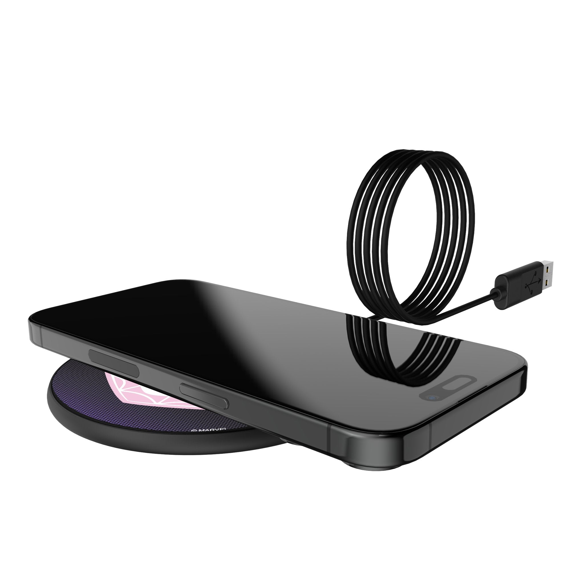 Marvel Spider-Gwen Grid 15-Watt Wireless Charger Lifestyle.Jpg