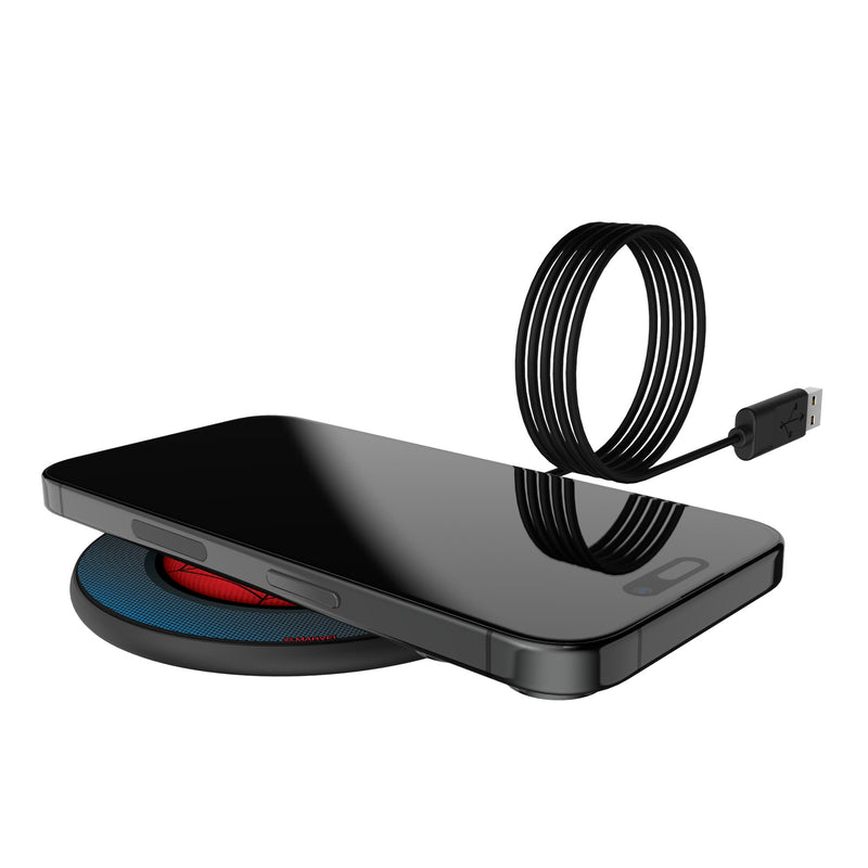Marvel Spider-Man Grid 15-Watt Wireless Charger Lifestyle.Jpg
