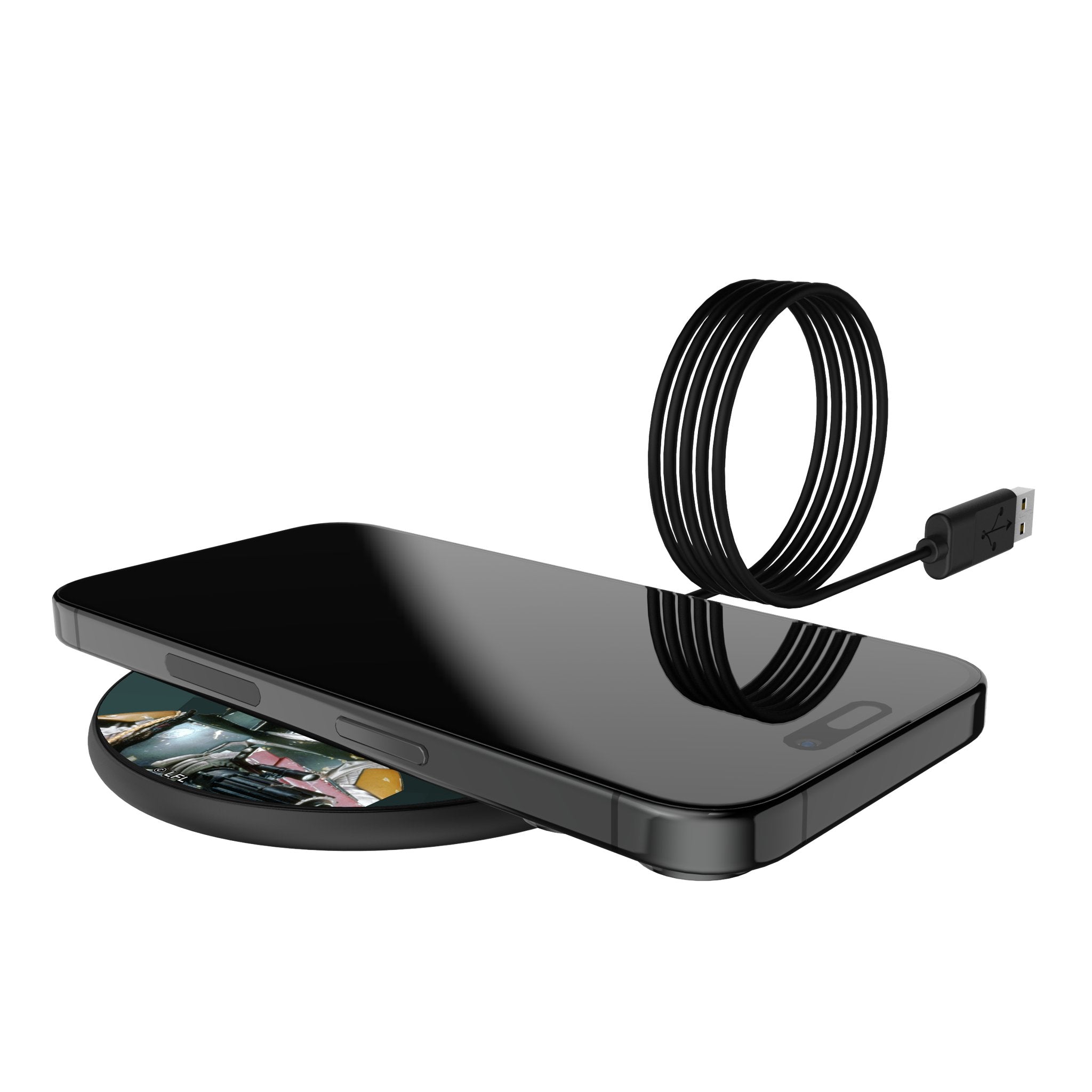 Star Wars Boba Fett Color Block 15-Watt Wireless Charger Lifestyle.Jpg