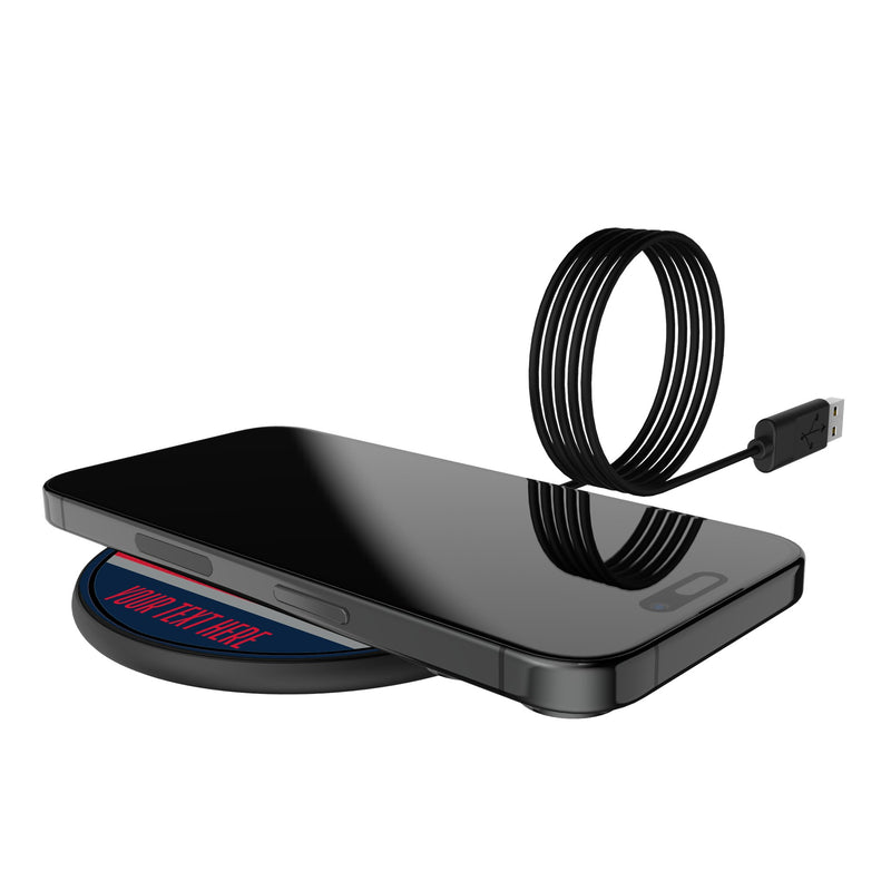 Washington Mystics Personalized Endzone Solid 15-Watt Wireless Charger Lifestyle.Jpg