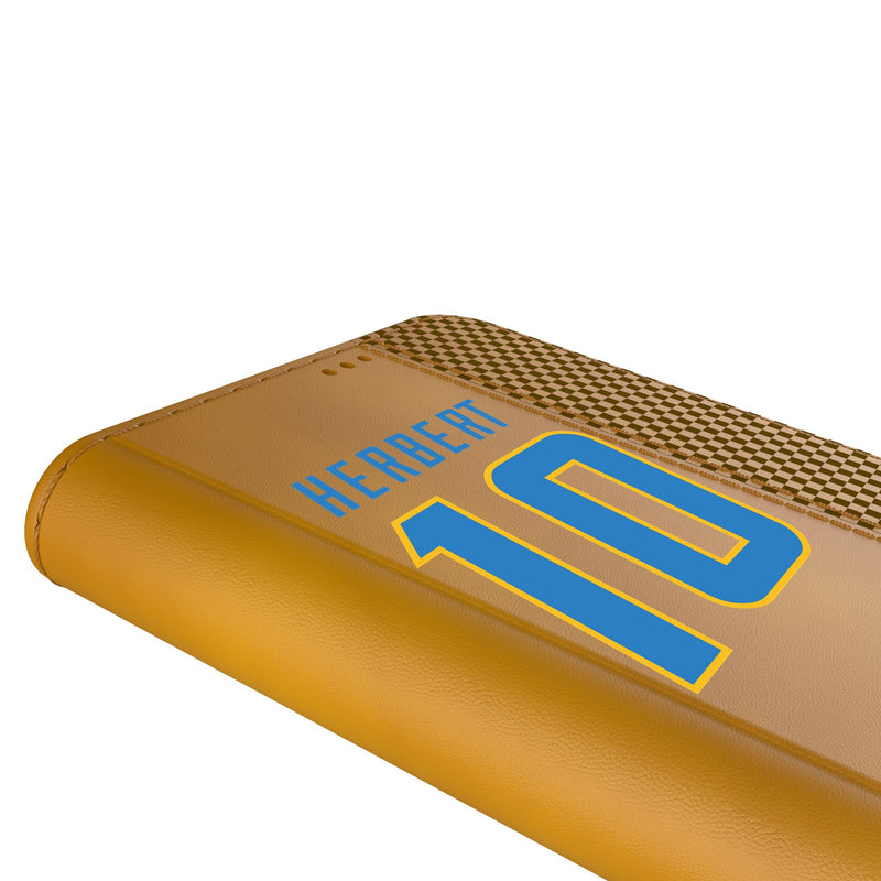 Justin Herbert Los Angeles Chargers 10 Game Tactic iPhone Folio Phone Case for Apple iPhone Detail.Jpg