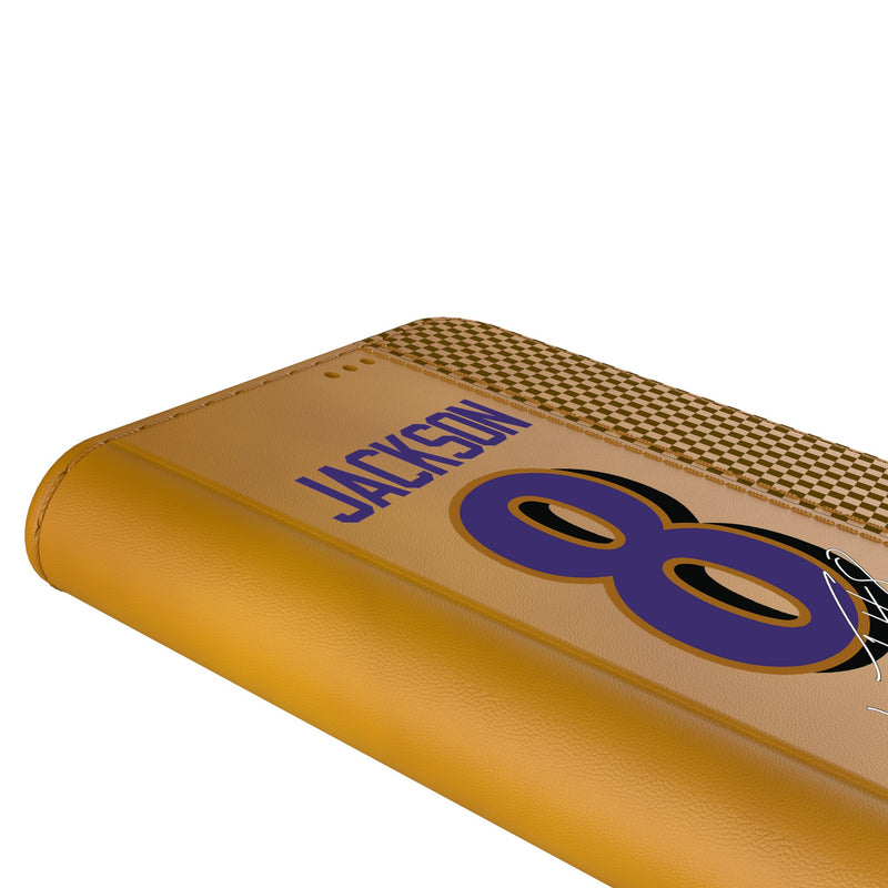 Lamar Jackson Baltimore Ravens 8 Game Tactic iPhone Folio Phone Case for Apple iPhone Detail.Jpg