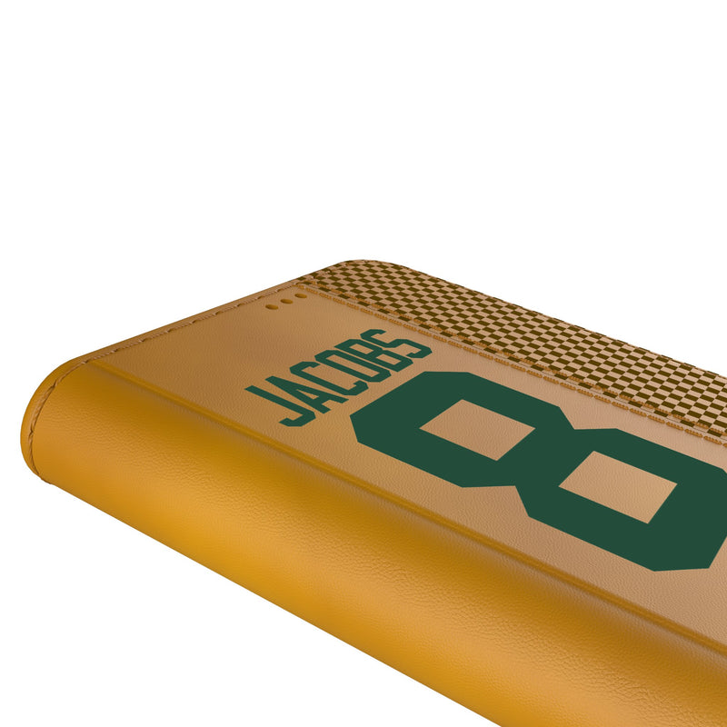 Josh Jacobs Green Bay Packers 8 Game Tactic iPhone Folio Phone Case for Apple iPhone Detail.Jpg