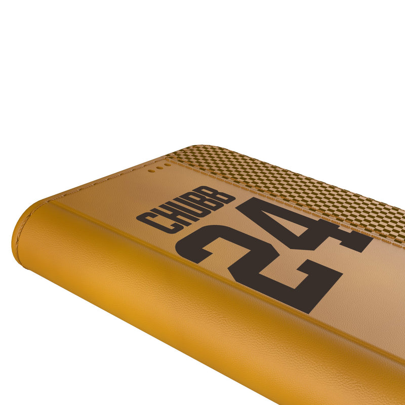 Nick Chubb Cleveland Browns 24 Ready iPhone Folio Phone Case Detail.Jpg