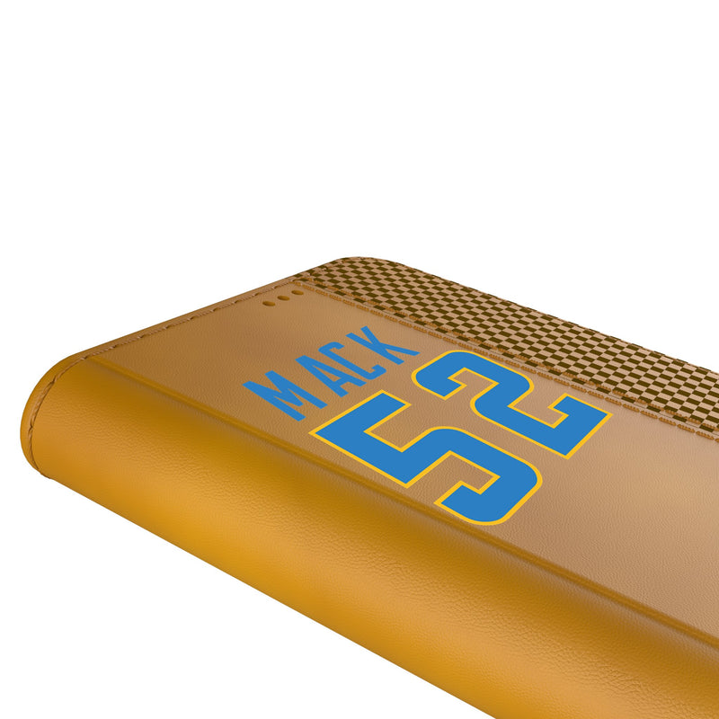 Khalil Mack Los Angeles Chargers 52 Game Tactic iPhone Folio Phone Case for Apple iPhone Detail.Jpg