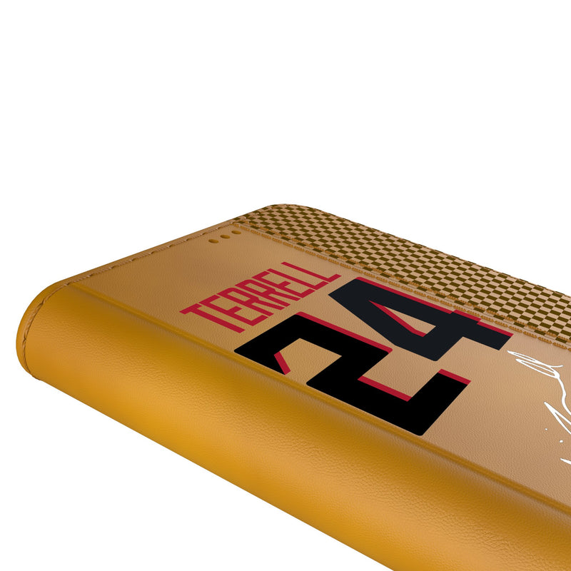 A.J. Terrell Atlanta Falcons 24 Ready iPhone Folio Phone Case Detail.Jpg