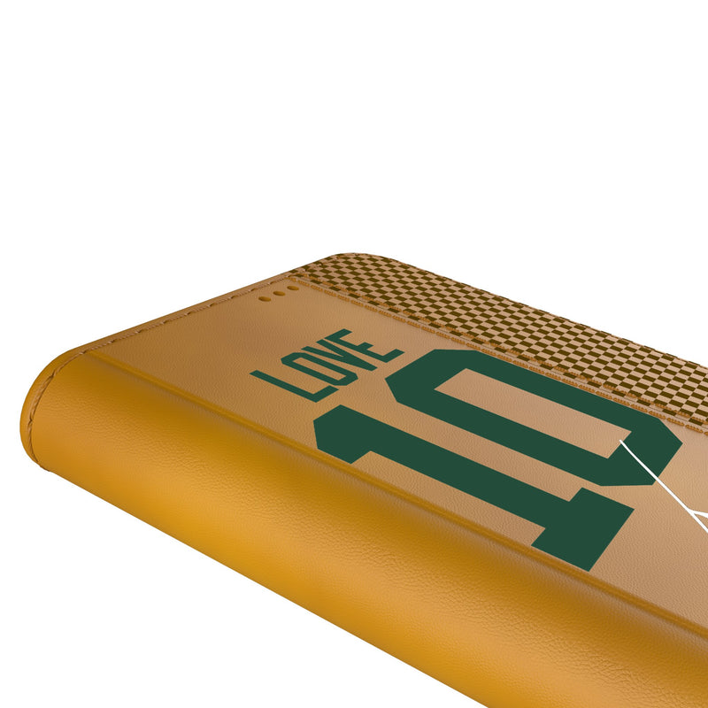 Jordan Love Green Bay Packers 10 Game Tactic iPhone Folio Phone Case for Apple iPhone Detail.Jpg