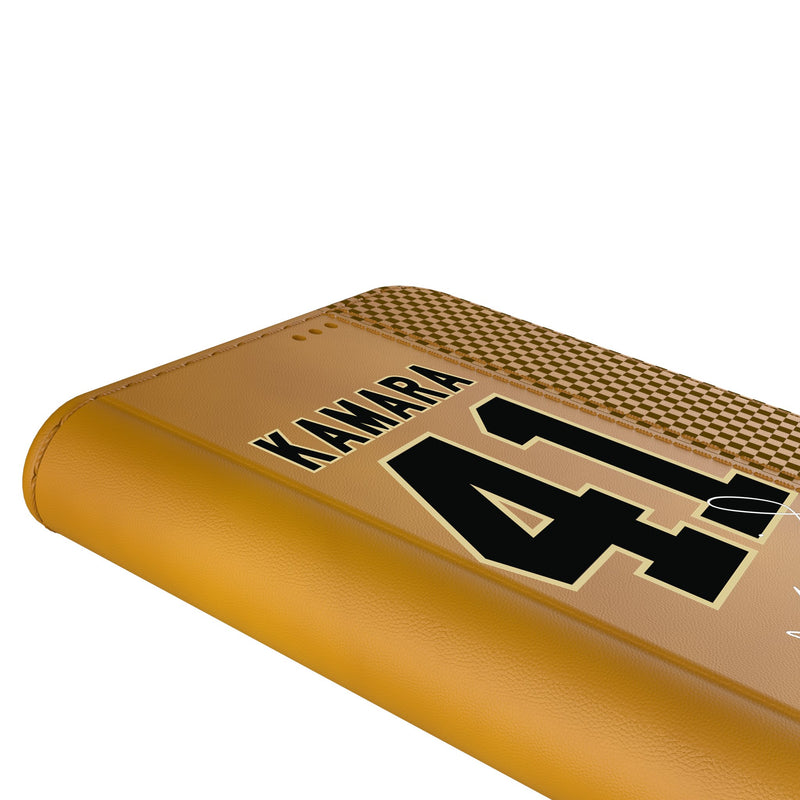 Alvin Kamara New Orleans Saints 41 Ready iPhone Folio Phone Case Detail.Jpg
