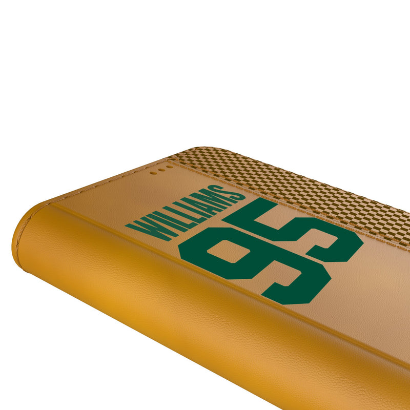 Quinnen Williams New York Jets 95 Ready iPhone Folio Phone Case Detail.Jpg