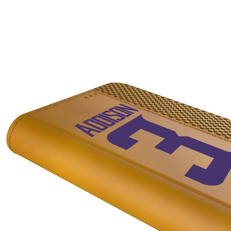 Jordan Addison Minnesota Vikings 3 Game Tactic iPhone Folio Phone Case for Apple iPhone Detail.Jpg