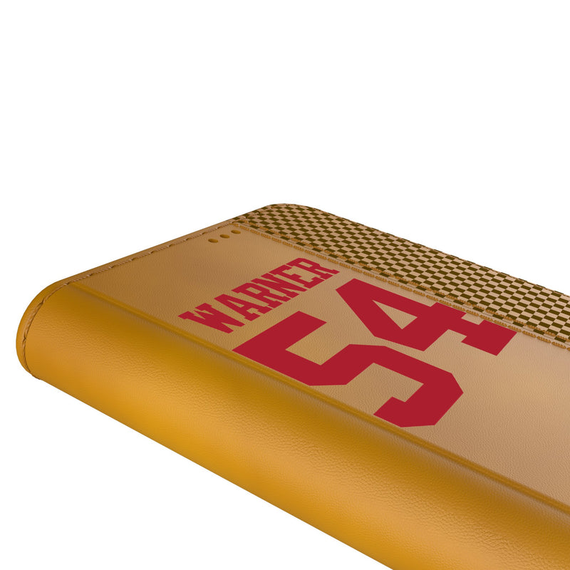 Fred Warner San Francisco 49ers 54 Game Tactic iPhone Folio Phone Case for Apple iPhone Detail.Jpg