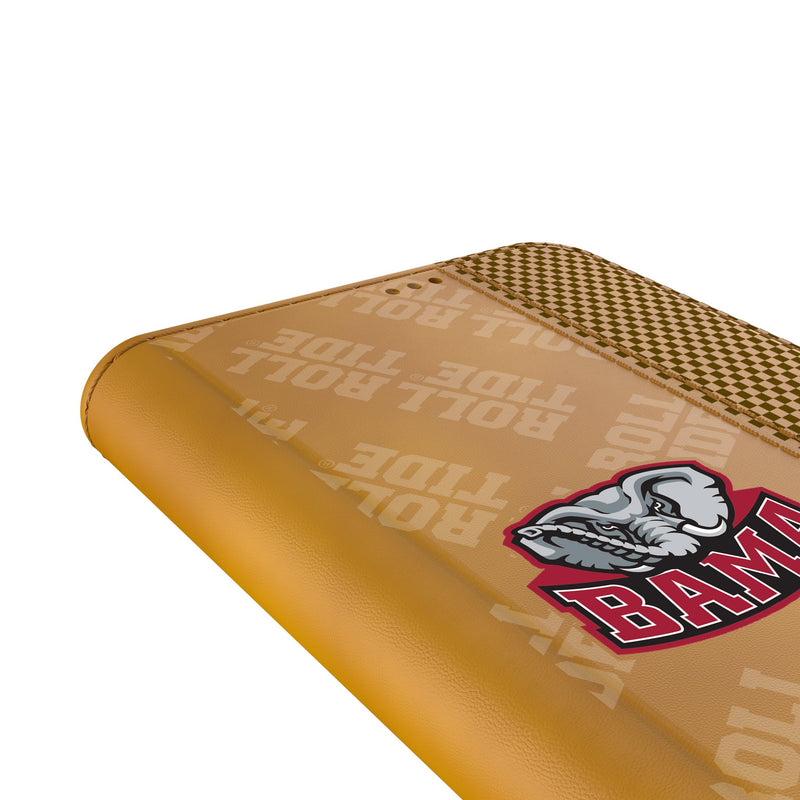 University of Alabama Crimson Tide Script A Quadtile Galaxy Folio Phone Case for Samsung Galaxy Detail.Jpg