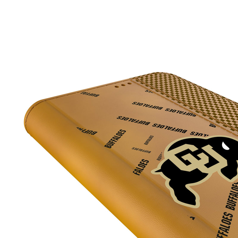 University of Colorado Buffaloes Quadtile Galaxy Folio Phone Case for Samsung Galaxy Detail.Jpg