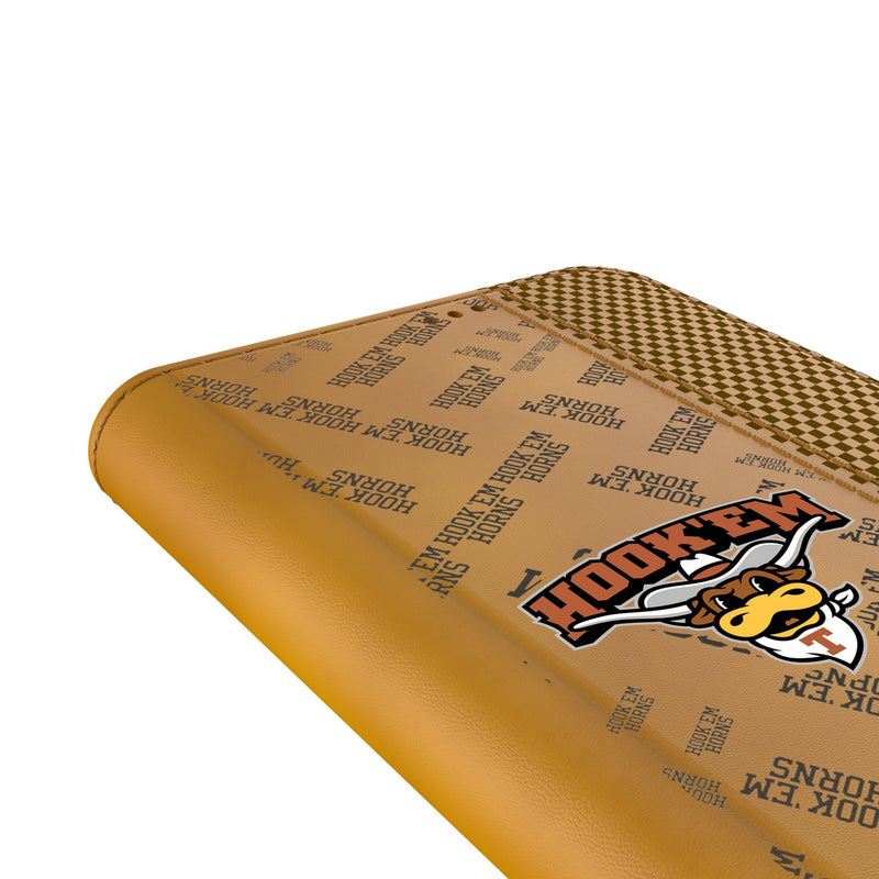 University of Texas Longhorns Quadtile Galaxy Folio Phone Case for Samsung Galaxy Detail.Jpg