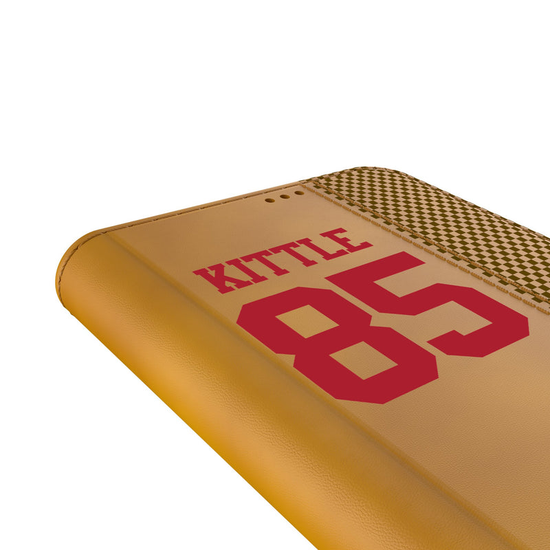 George Kittle San Francisco 49ers 85 Game Tactic Galaxy Folio Phone Case for Samsung Galaxy Detail.Jpg