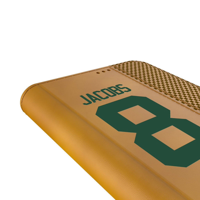 Josh Jacobs Green Bay Packers 8 Game Tactic Galaxy Folio Phone Case for Samsung Galaxy Detail.Jpg
