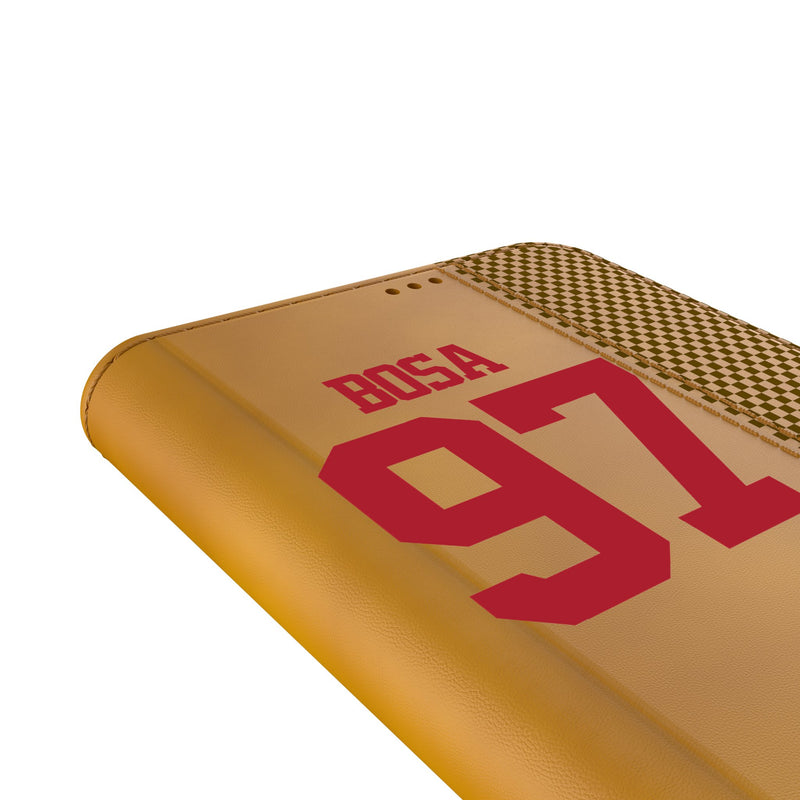Nick Bosa San Francisco 49ers 97 Game Tactic Galaxy Folio Phone Case for Samsung Galaxy Detail.Jpg