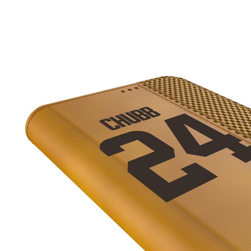 Nick Chubb Cleveland Browns 24 Game Tactic Galaxy Folio Phone Case for Samsung Galaxy Detail.Jpg