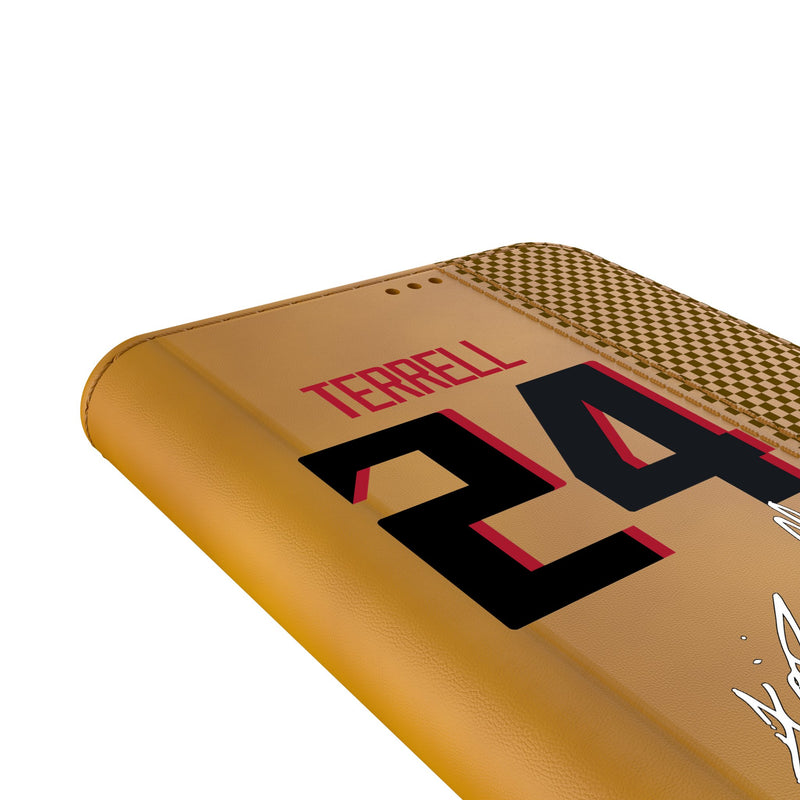 A.J. Terrell Atlanta Falcons 24 Ready Galaxy Folio Phone Case Detail.Jpg