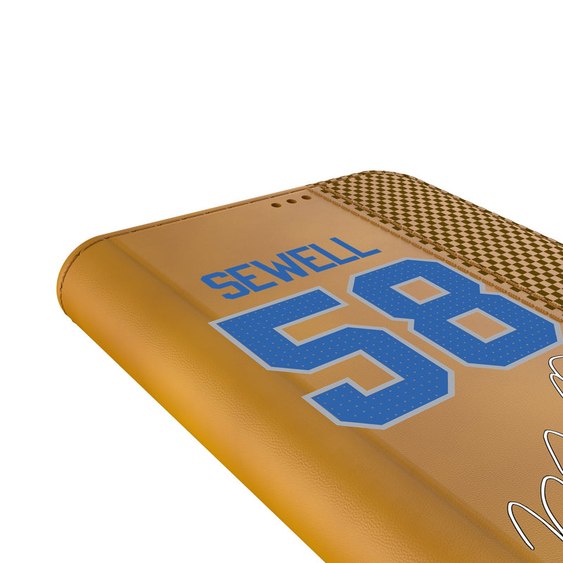 Penei Sewell Detroit Lions 58 Game Tactic Galaxy Folio Phone Case for Samsung Galaxy Detail.Jpg