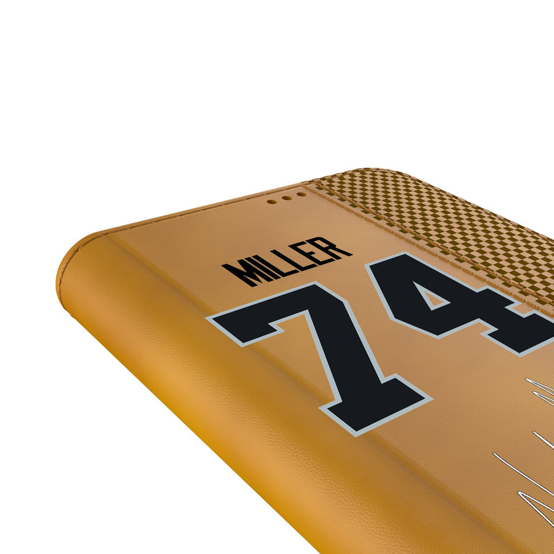 Kolton Miller Las Vegas Raiders 74 Game Tactic Galaxy Folio Phone Case for Samsung Galaxy Detail.Jpg