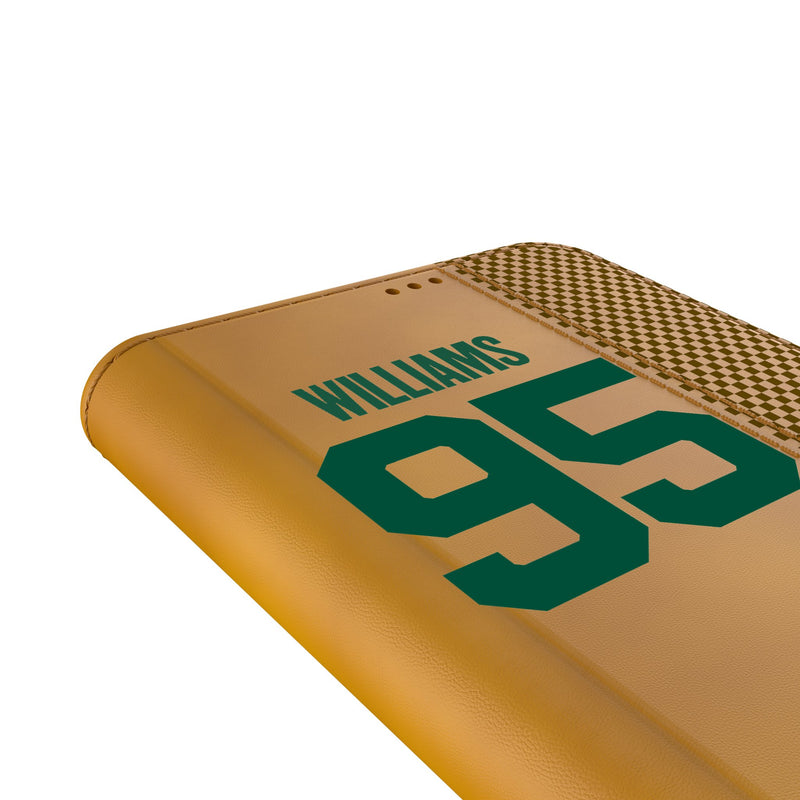 Quinnen Williams New York Jets 95 Ready Galaxy Folio Phone Case Detail.Jpg