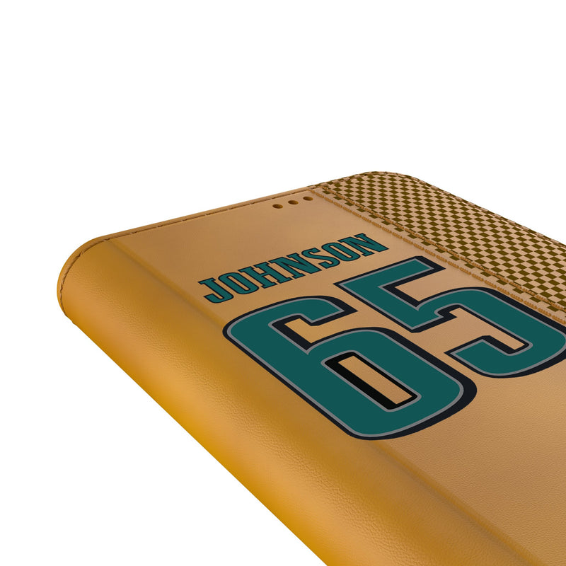 Lane Johnson Philadelphia Eagles 65 Game Tactic Galaxy Folio Phone Case for Samsung Galaxy Detail.Jpg