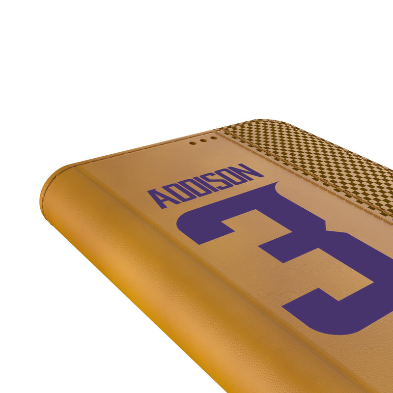 Jordan Addison Minnesota Vikings 3 Game Tactic Galaxy Folio Phone Case for Samsung Galaxy Detail.Jpg