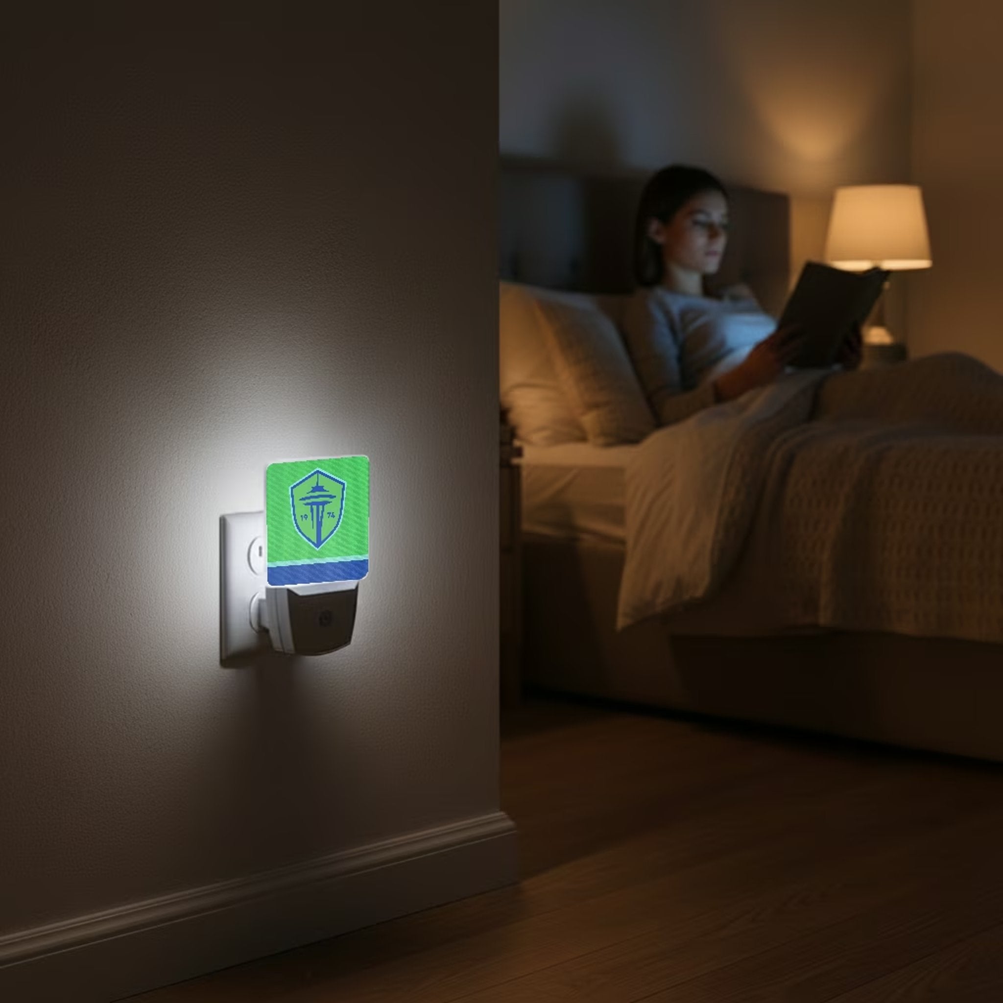 Seattle Sounders FC Stripe Night Light 2-Pack Lifestyle.Jpg