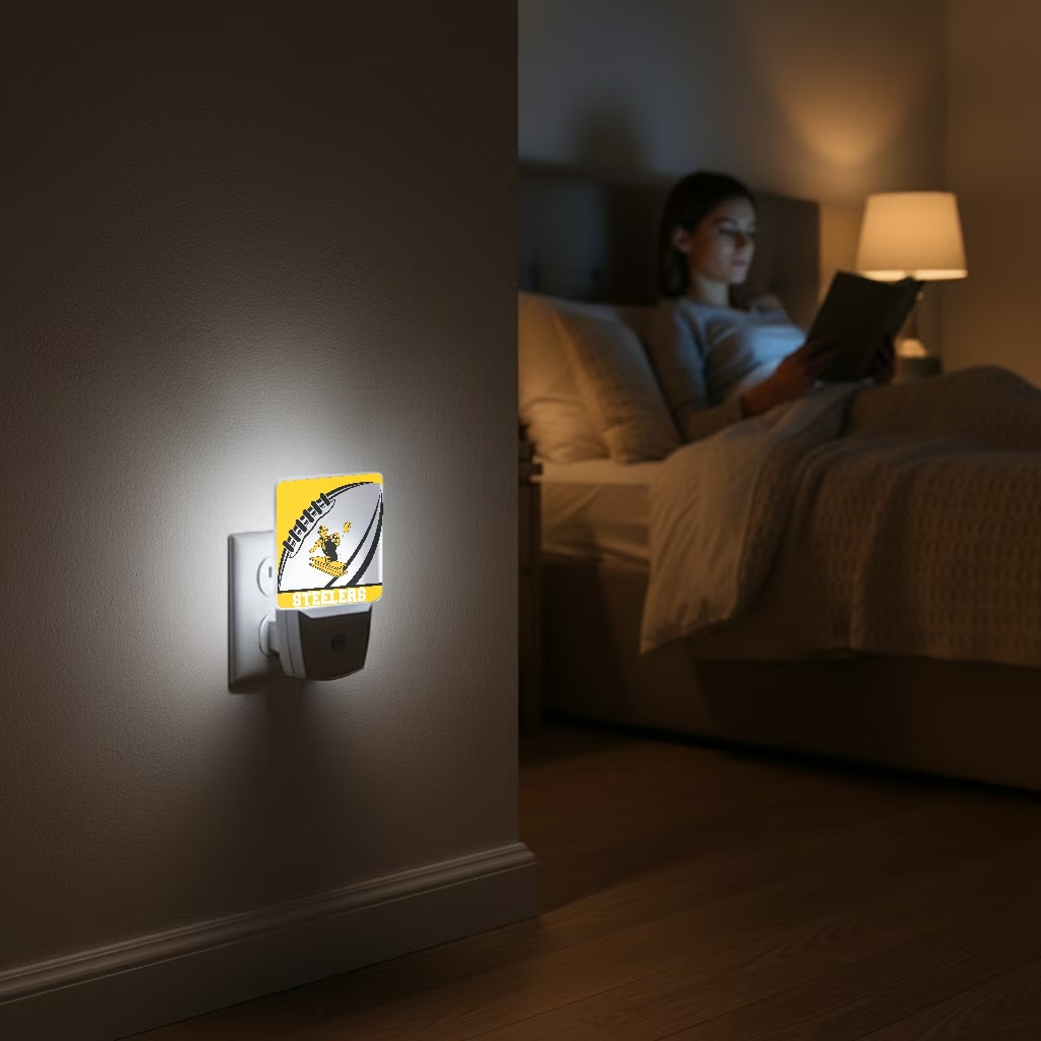 Pittsburgh Steelers 1961 Historic Collection Passtime Night Light 2-Pack Lifestyle.Jpg