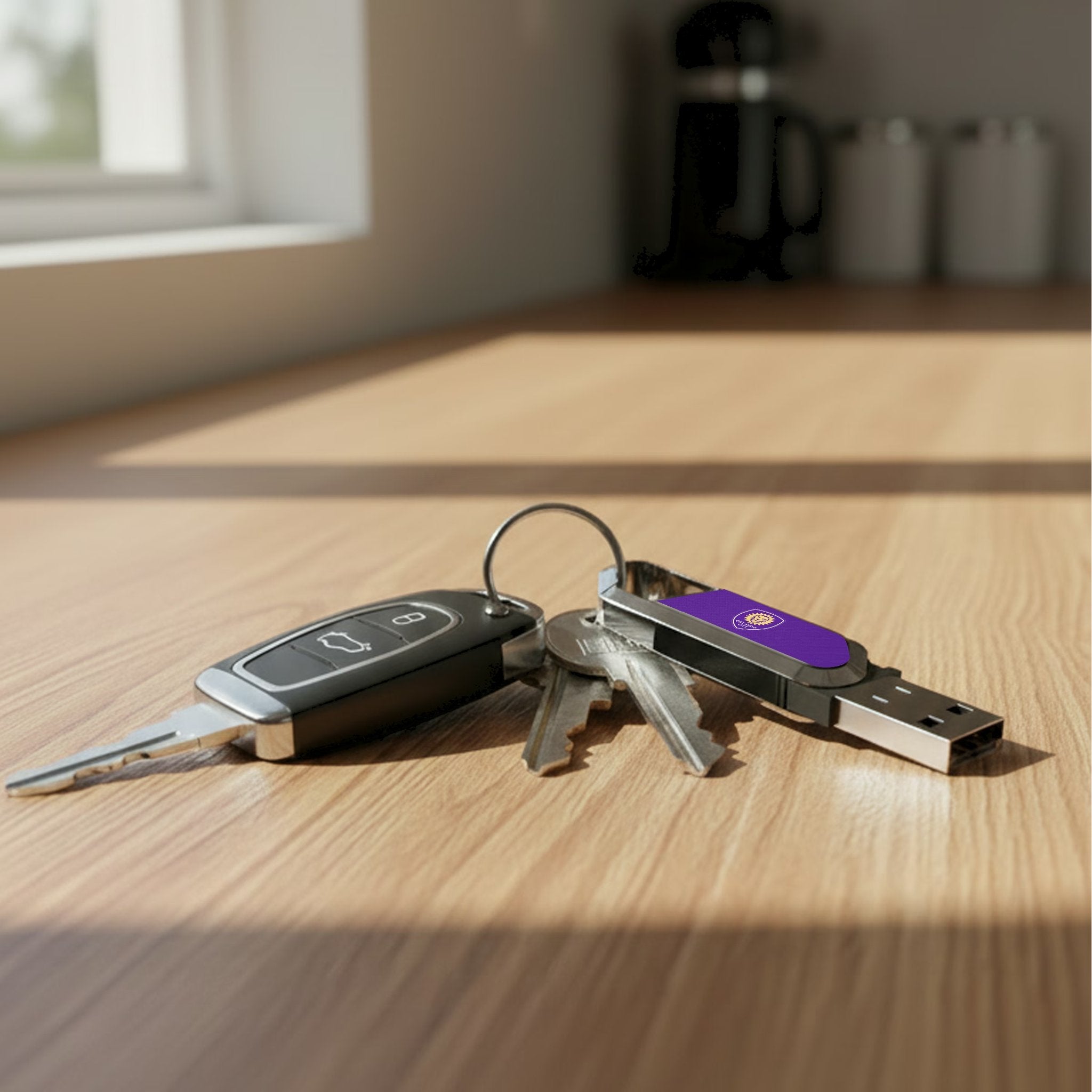 Orlando City Soccer Club Solid USB 64GB Clip Style Flash Drive Lifestyle.Jpg