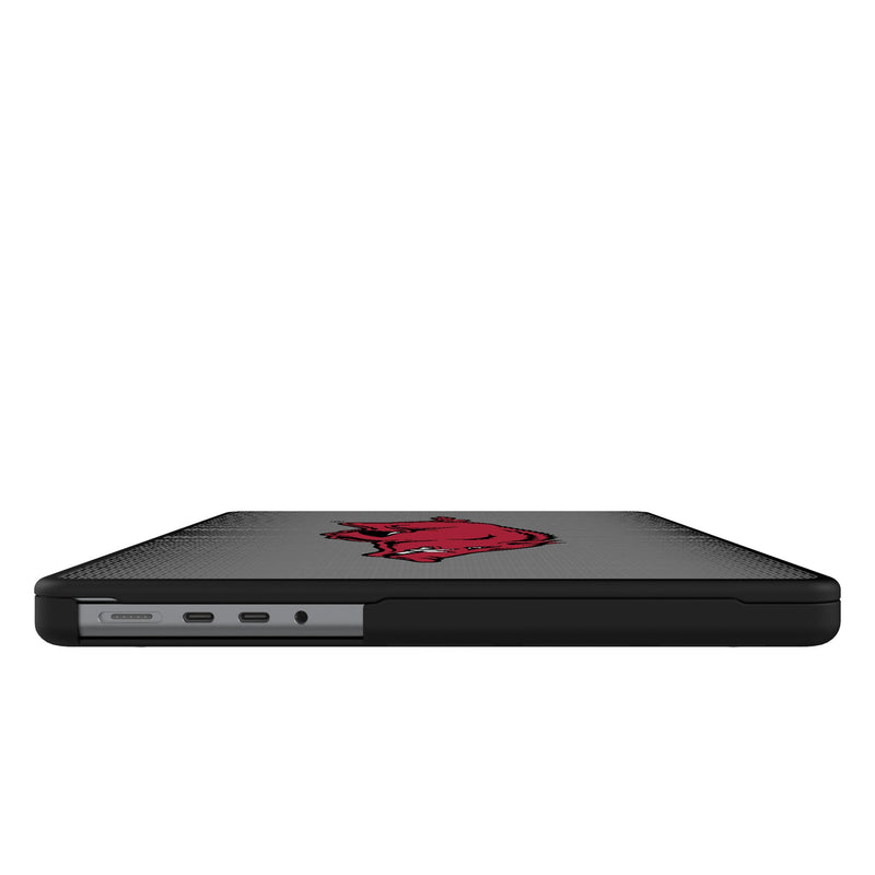 University of Arkansas Fayetteville Razorbacks Linen MacBook Laptop Case Side.Jpg